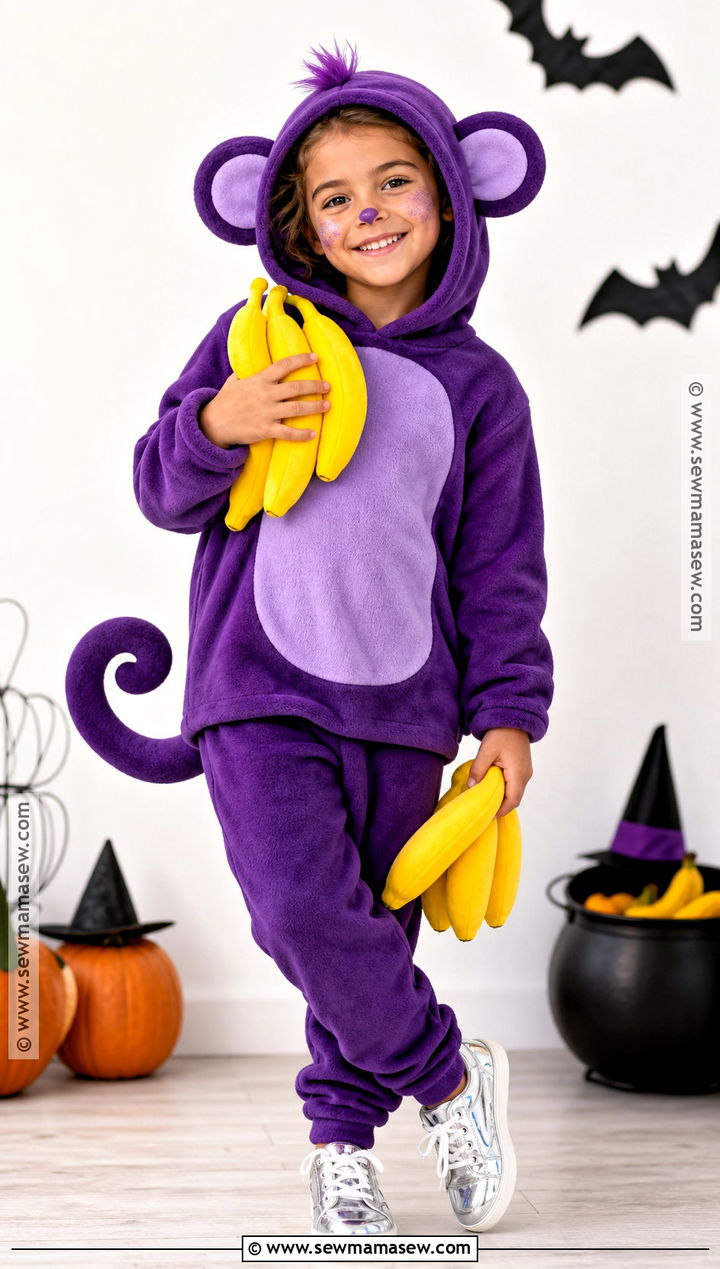 Purple Monkey Costume - 30 monkey costume ideas for kids