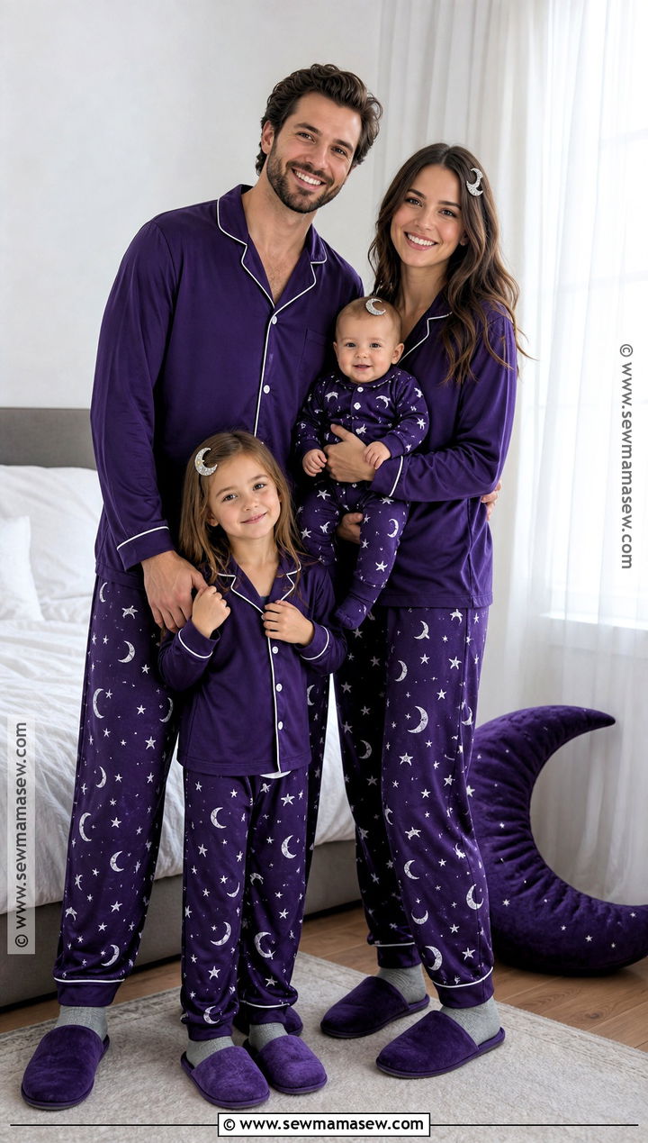 Purple Moon Matching Family Halloween Pajamas - 30 matching halloween pajamas