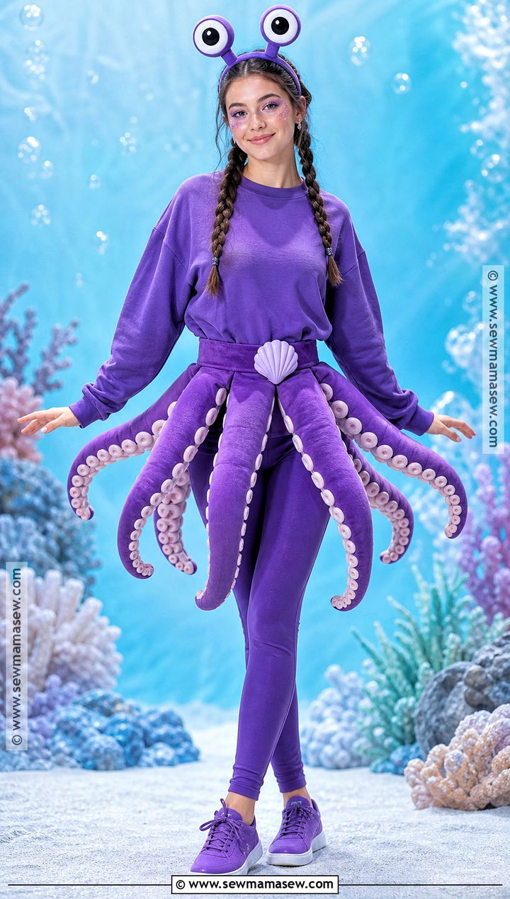 Purple Octopus Costume With Eight Tentacles - 35 animal costume ideas