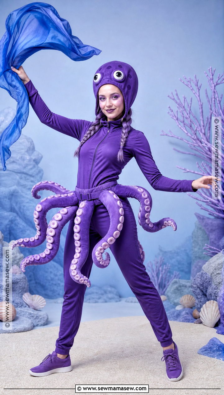 Purple Octopus Costume - 40 animal costume ideas