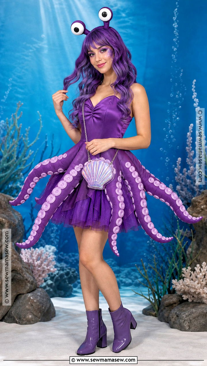 Purple Octopus Halloween Costume - 40 animal halloween costumes