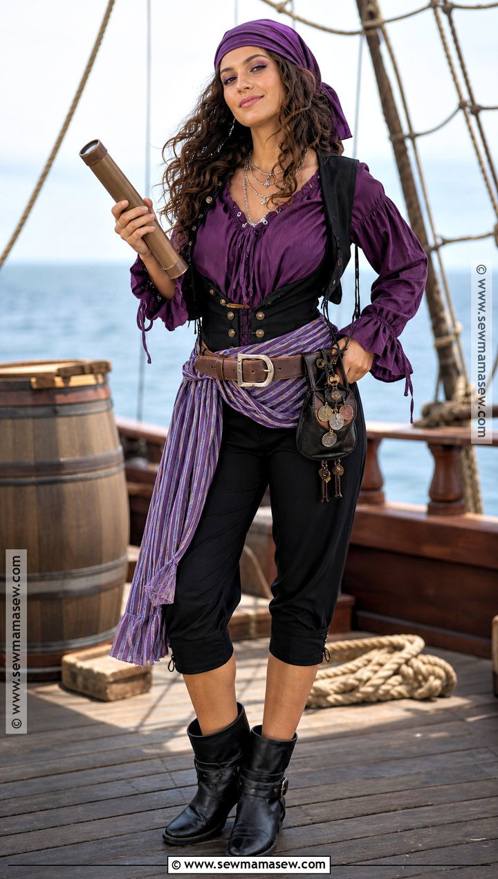 Purple Pirate Costume - 35 easy pirate costume ideas