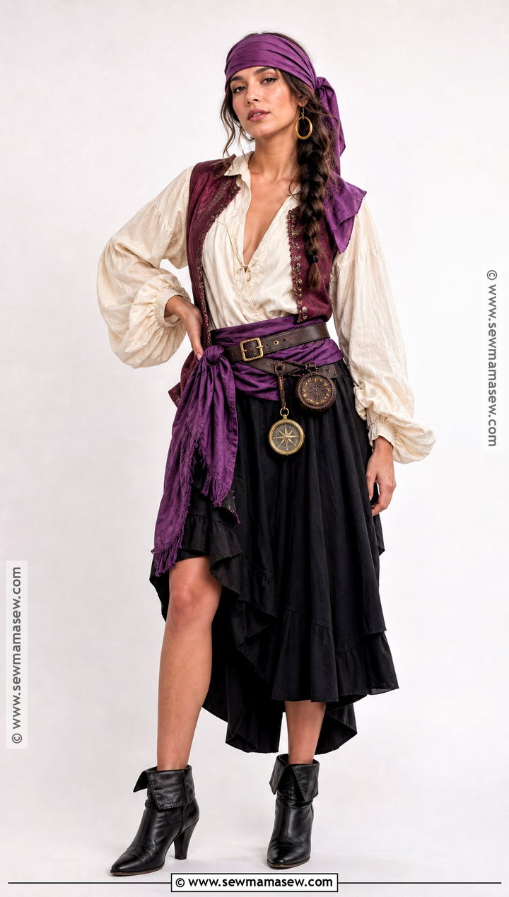 Purple Pirate Costume - 30 Simple Pirate Costume Ideas for Women