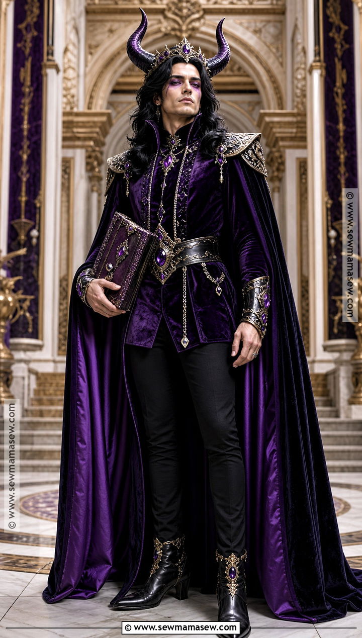 Purple Royal Demon Outfit For Men - 30 demon outfit male ideas