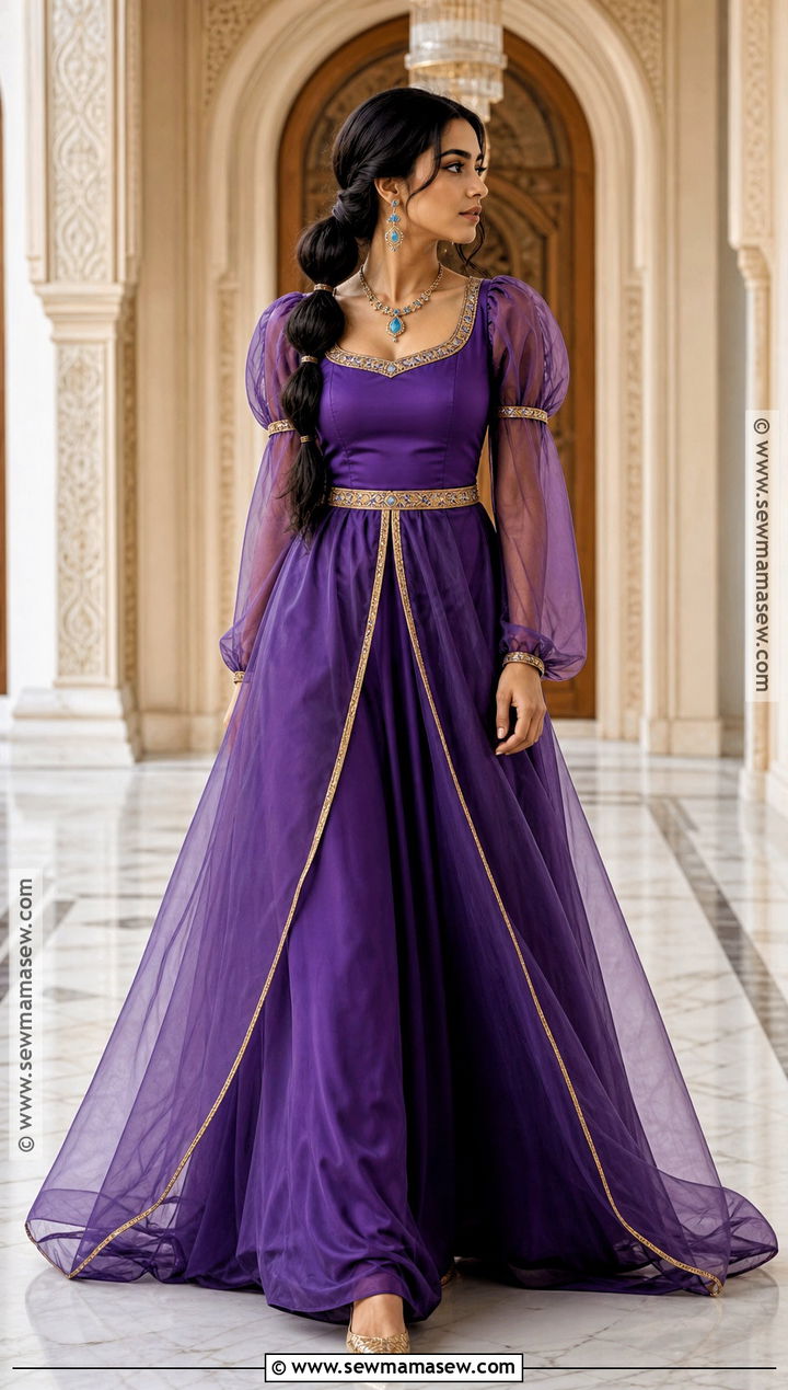 Purple Royal Dress Jasmine Costume - 30 jasmine costume ideas for women
