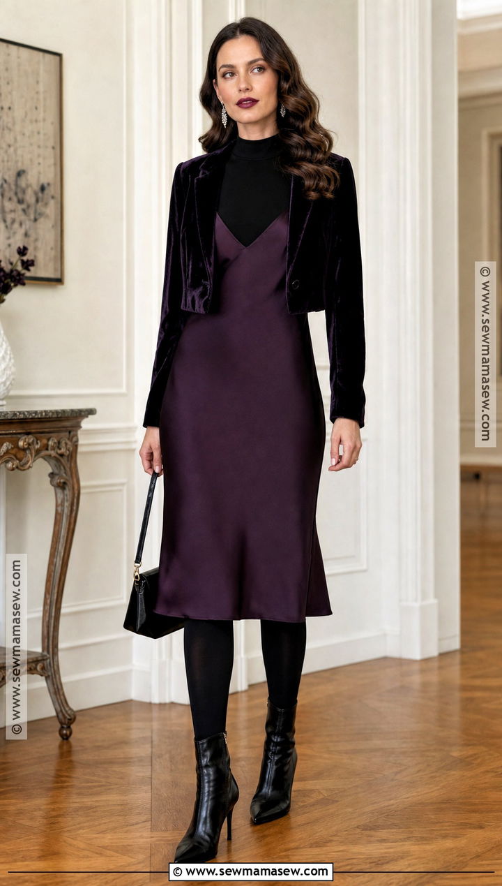 Purple Slip Dress Witch Outfit - 35 witch outfit ideas