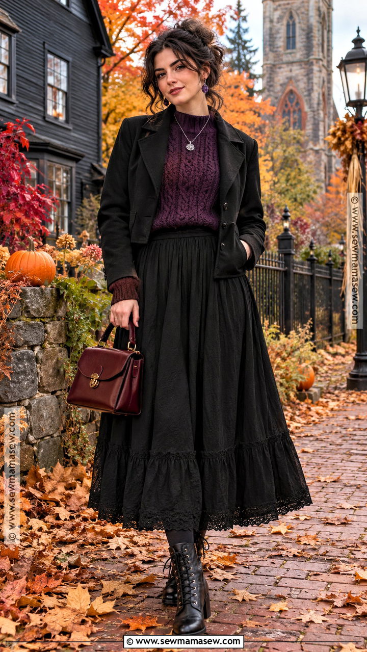 Purple Sweater Salem Witch Outfit - 20 salem outfits fall witch