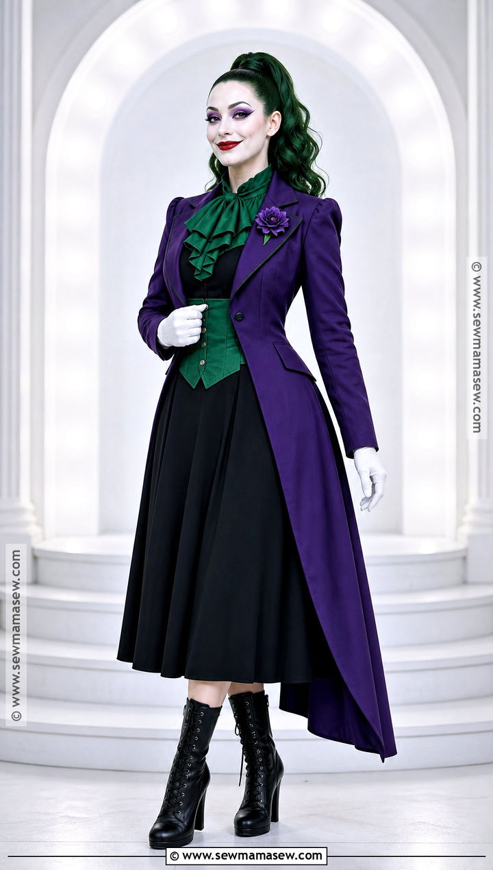 Purple Tailcoat Female Joker Costume - 35 female joker costume ideas
