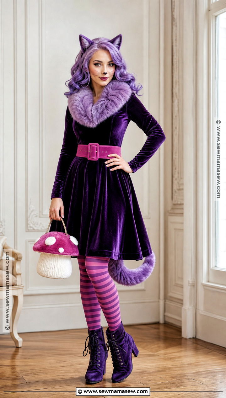 Purple Velvet Cheshire Cat Costume - 50 cheshire cat costume ideas