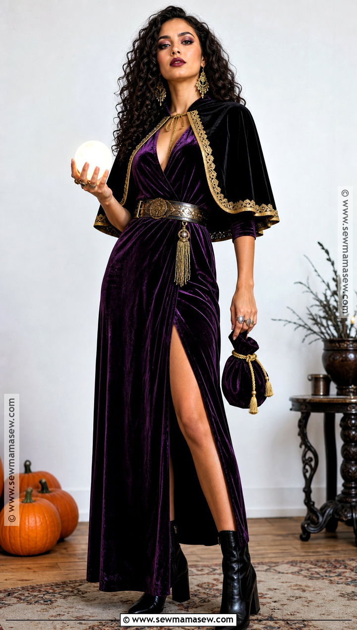 Purple Velvet Fortune Teller Costume - 45 fortune teller costume ideas