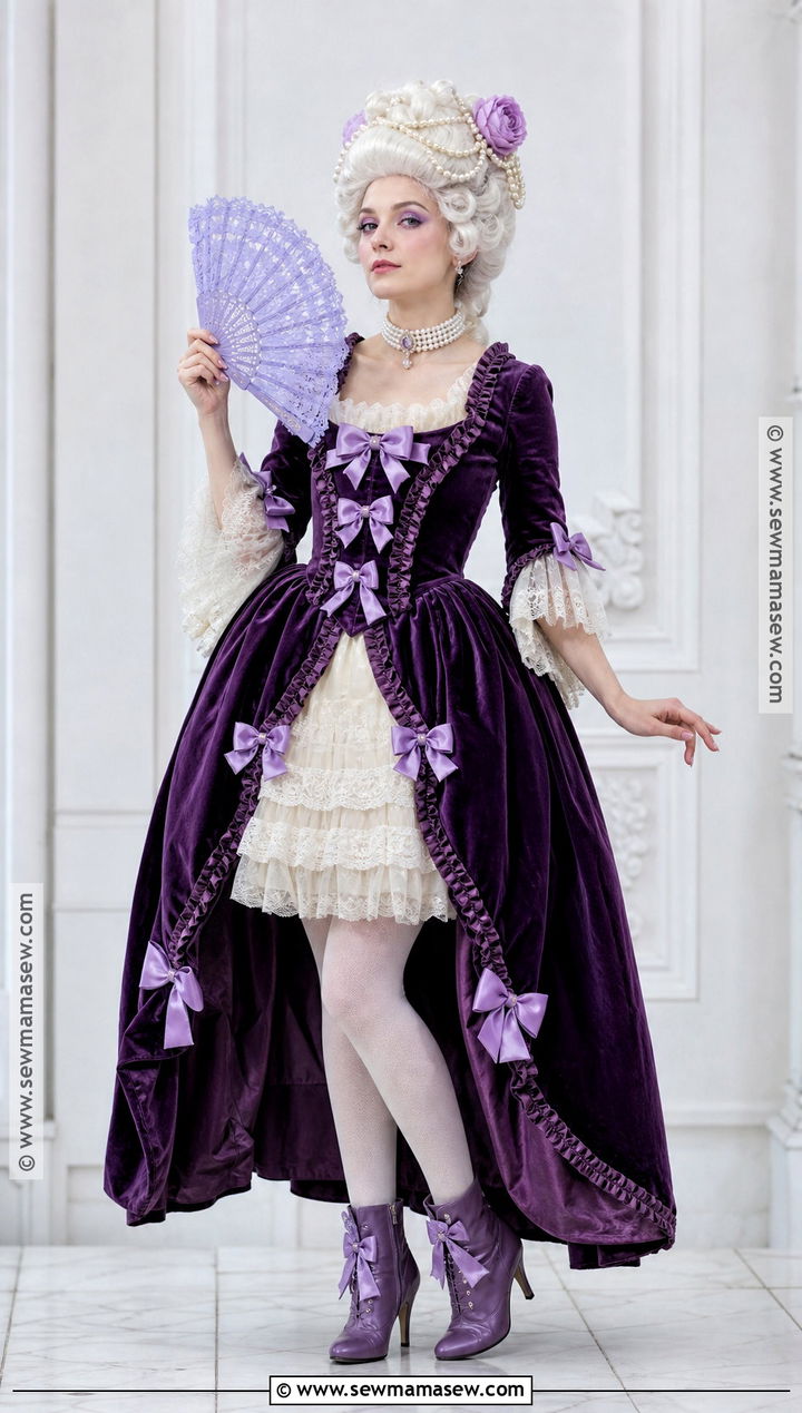 Purple Velvet Marie Antoinette Costume - 35 marie antoinette costume halloween ideas