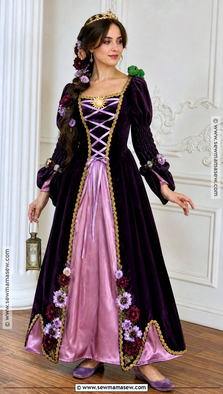 Purple Velvet Rapunzel Costume - 40 repunzle costume idea