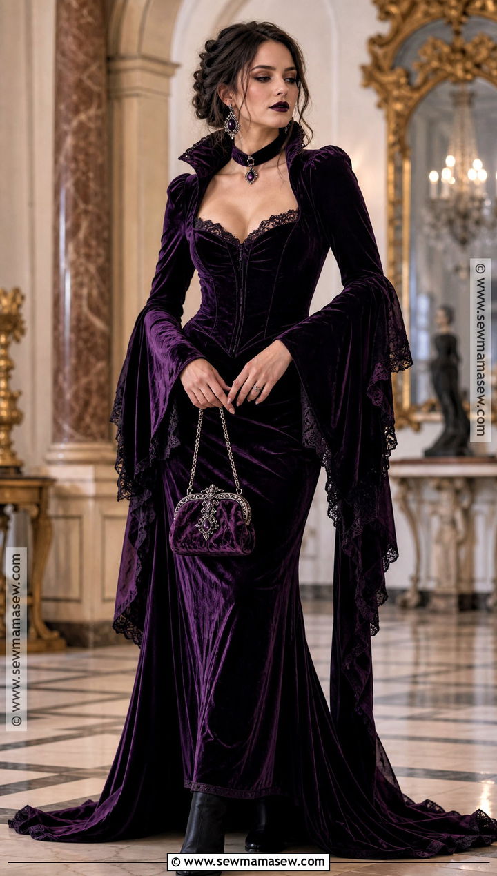 Purple Velvet Vampire Ball Outfit - 30 vampire ball outfit ideas