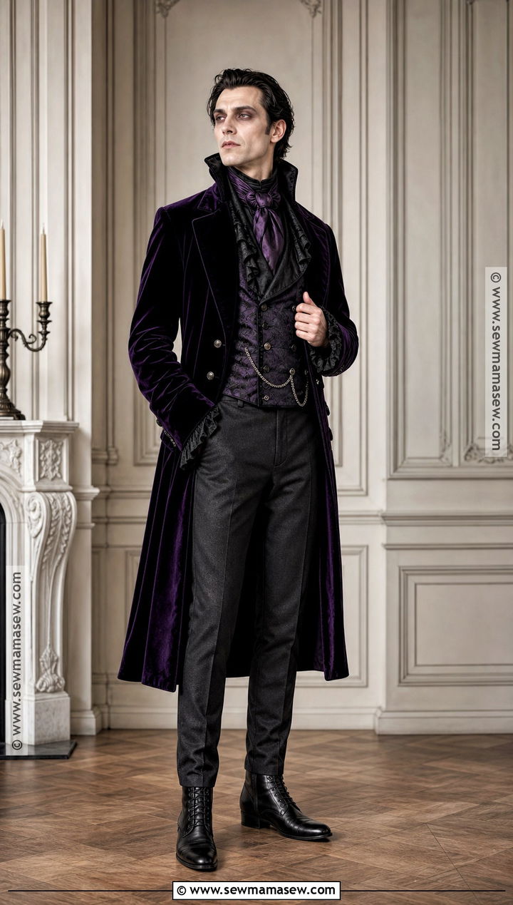 Purple Velvet Victorian Vampire Outfit - 30 victorian vampire outfit male ideas