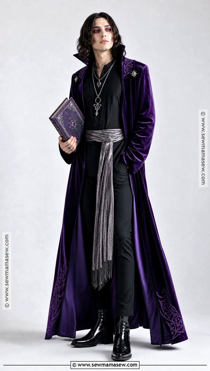Purple Velvet Warlock Costume - 30 warlock costume ideas