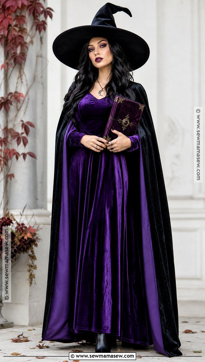 Purple Velvet Witch Costume - 50 witch costume ideas