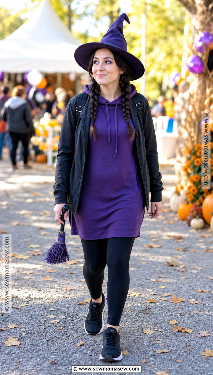 Purple Witch Outfit With Sneakers - 30 purple witch outfit ideas