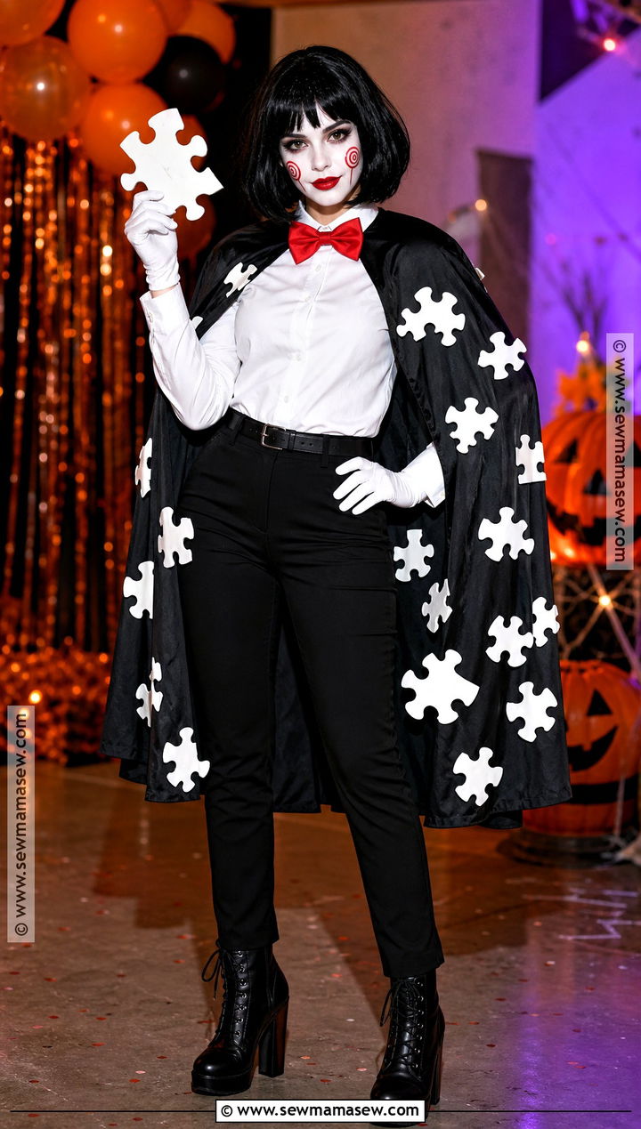 Puzzle Piece Jigsaw Costume With Cape - 40 jigsaw costume ideas for women