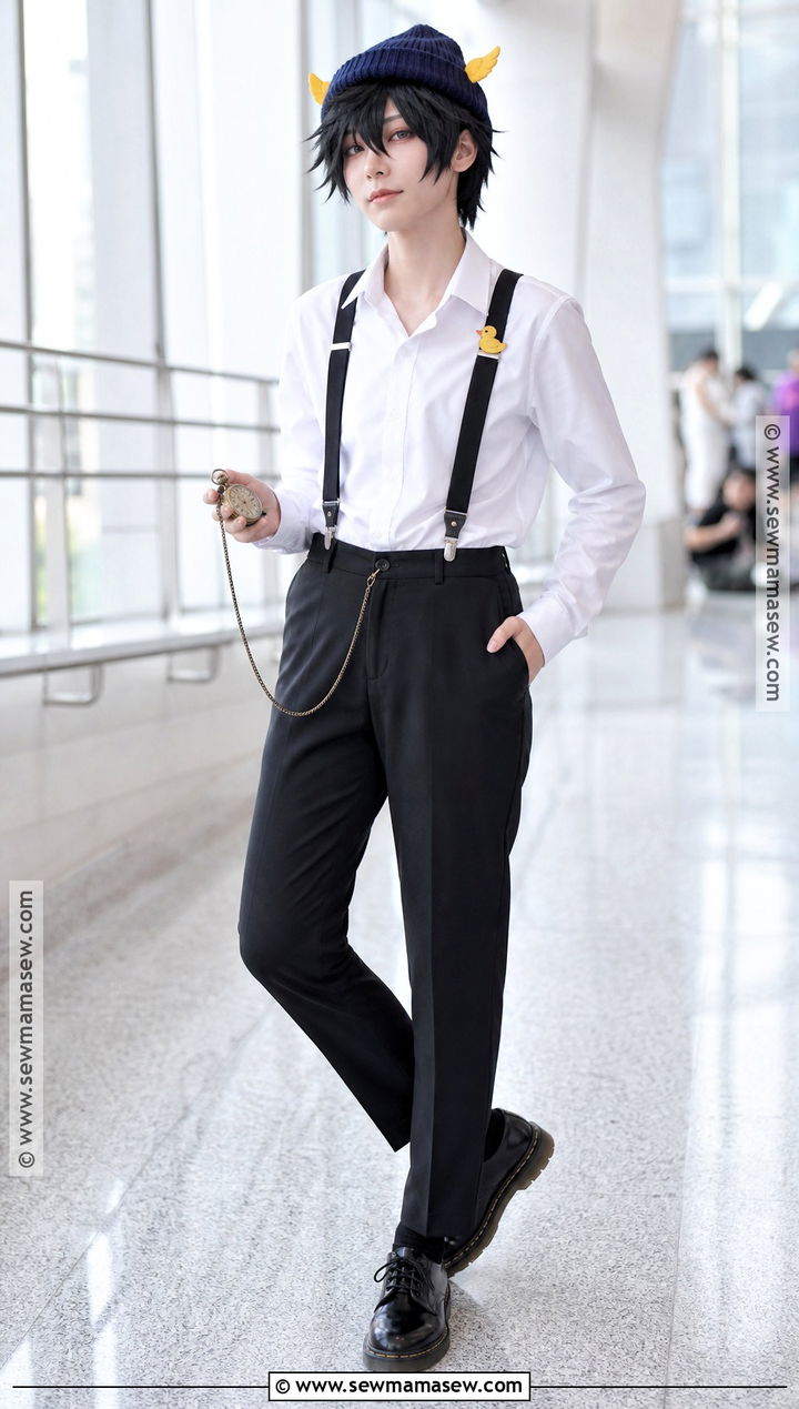 Quackity Cosplay With White Shirt And Suspenders - 30 quackity cosplay ideas