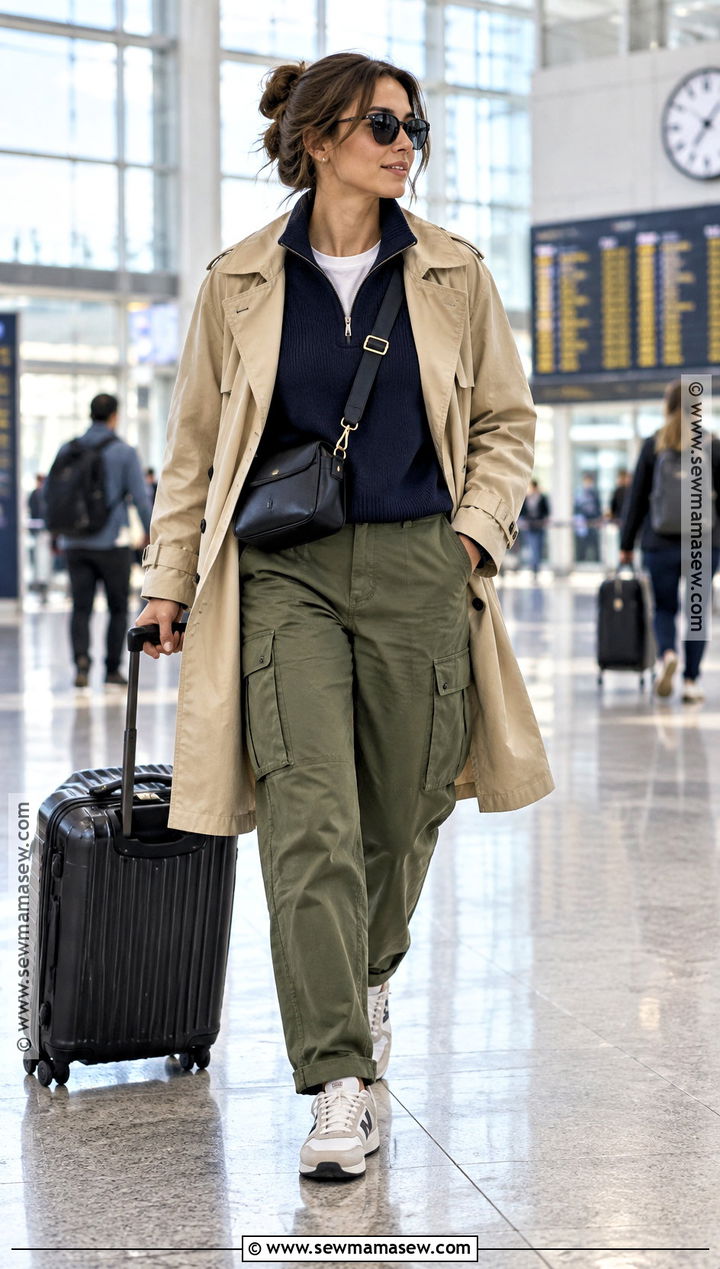 Quarter Zip Sweater With Cargo Pants - 15 fall cozy sweaters