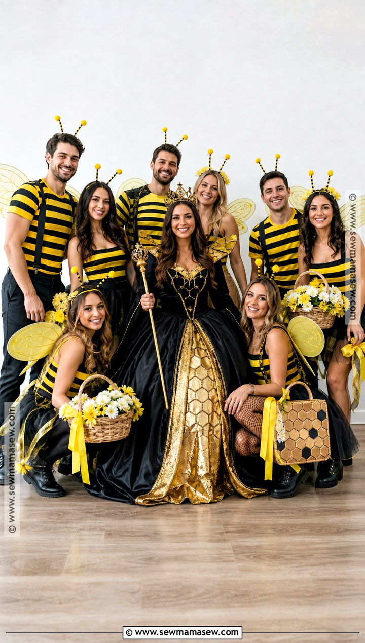 Queen Bee And Bee Swarm Group Costume - 40 bee costume ideas