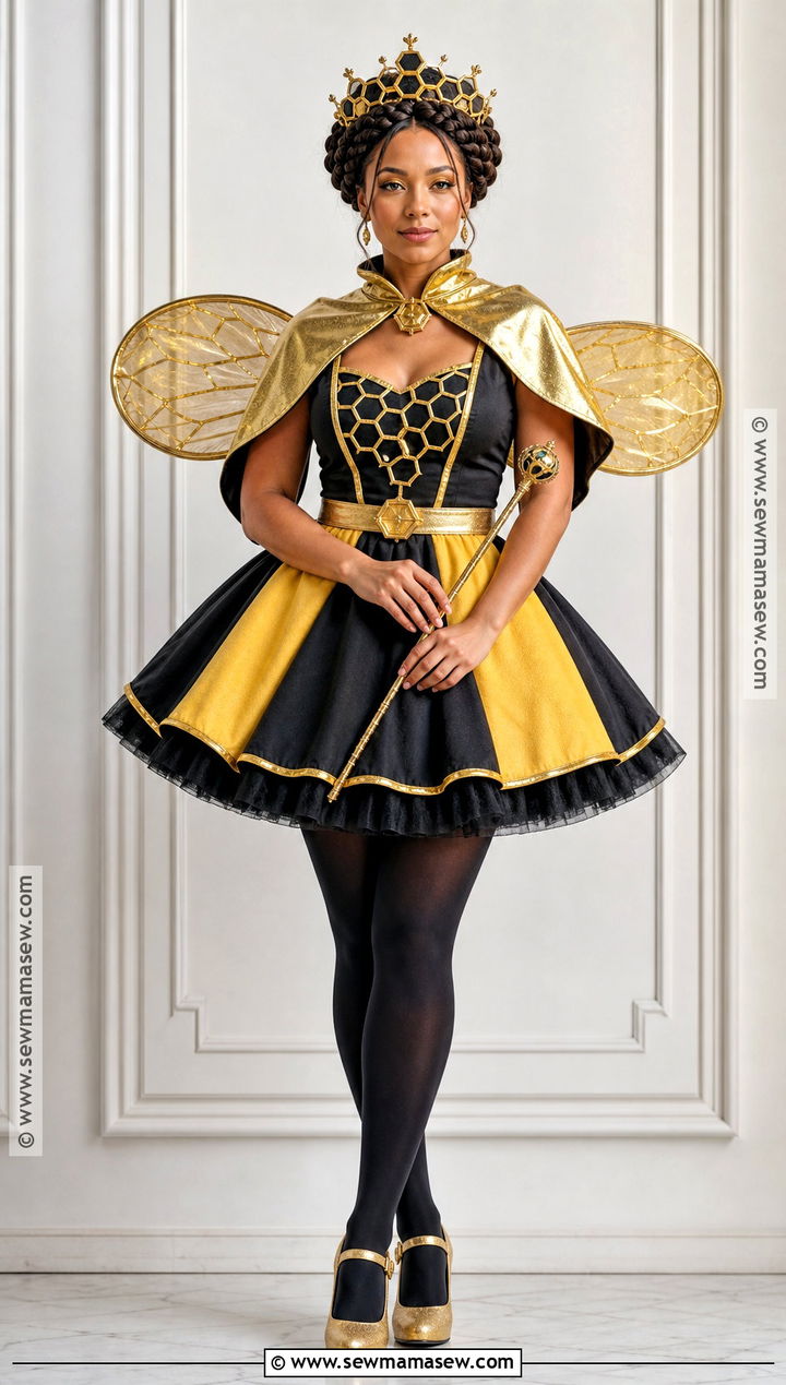 Queen Bee Costume With Gold Crown - 30 bee costume women's ideas
