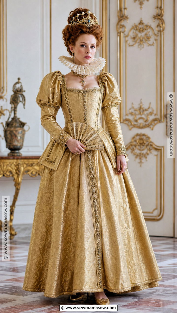 Queen Elizabeth I Costume With Gold Gown - 30 ginger hair costume ideas