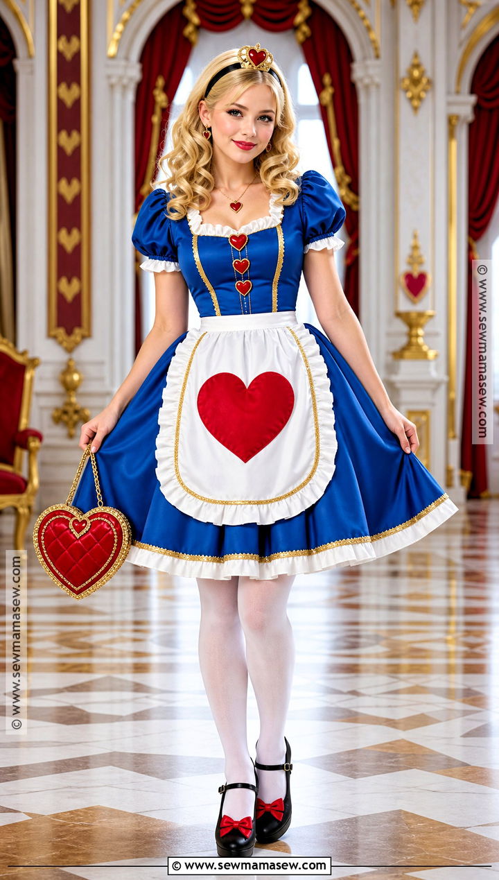 Queen Inspired Alice Costume With Heart Apron - 40 alice costume ideas