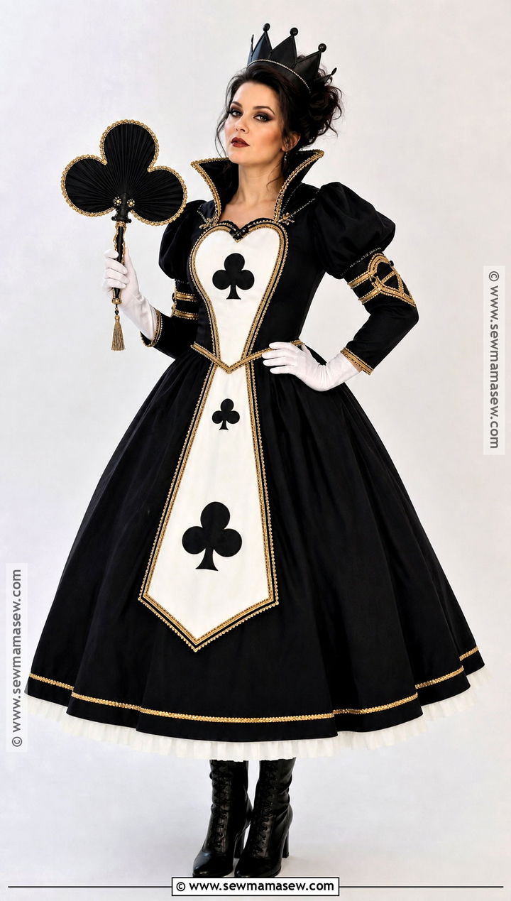 Queen Of Clubs Playing Card Costume - 30 playing card costume ideas