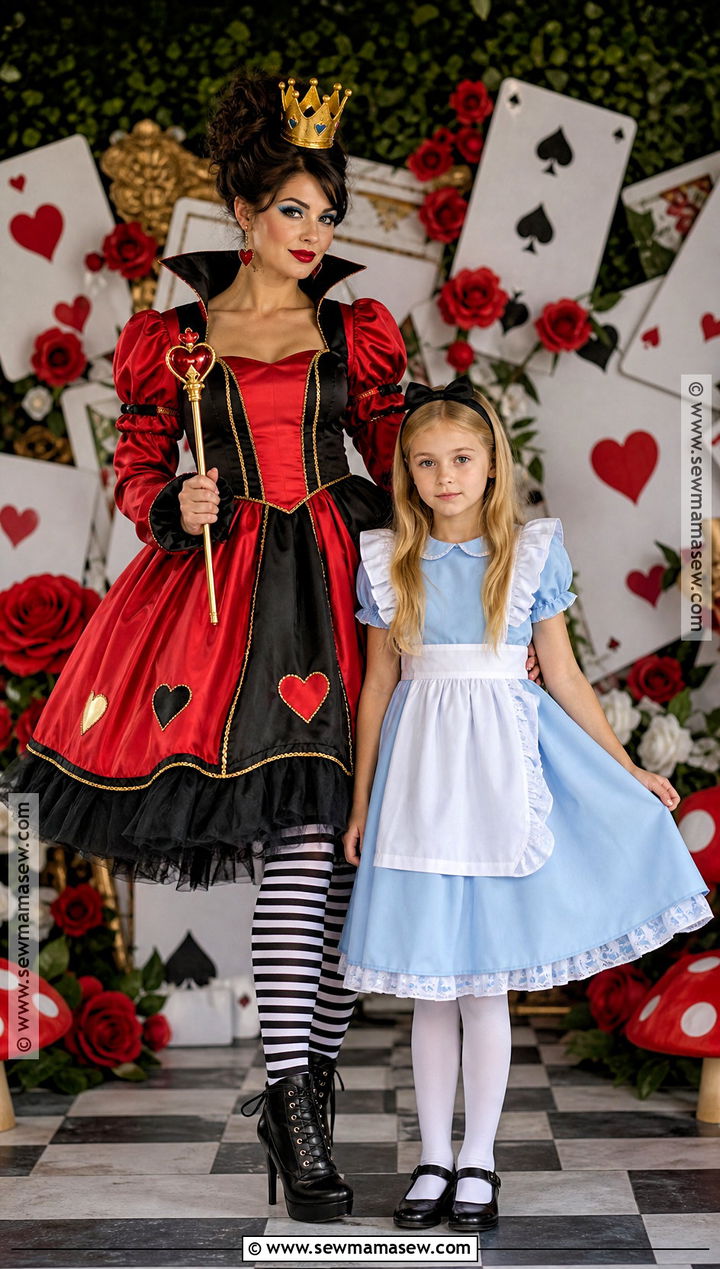 Queen Of Hearts And Alice Costume - 35 mommy and me halloween costumes