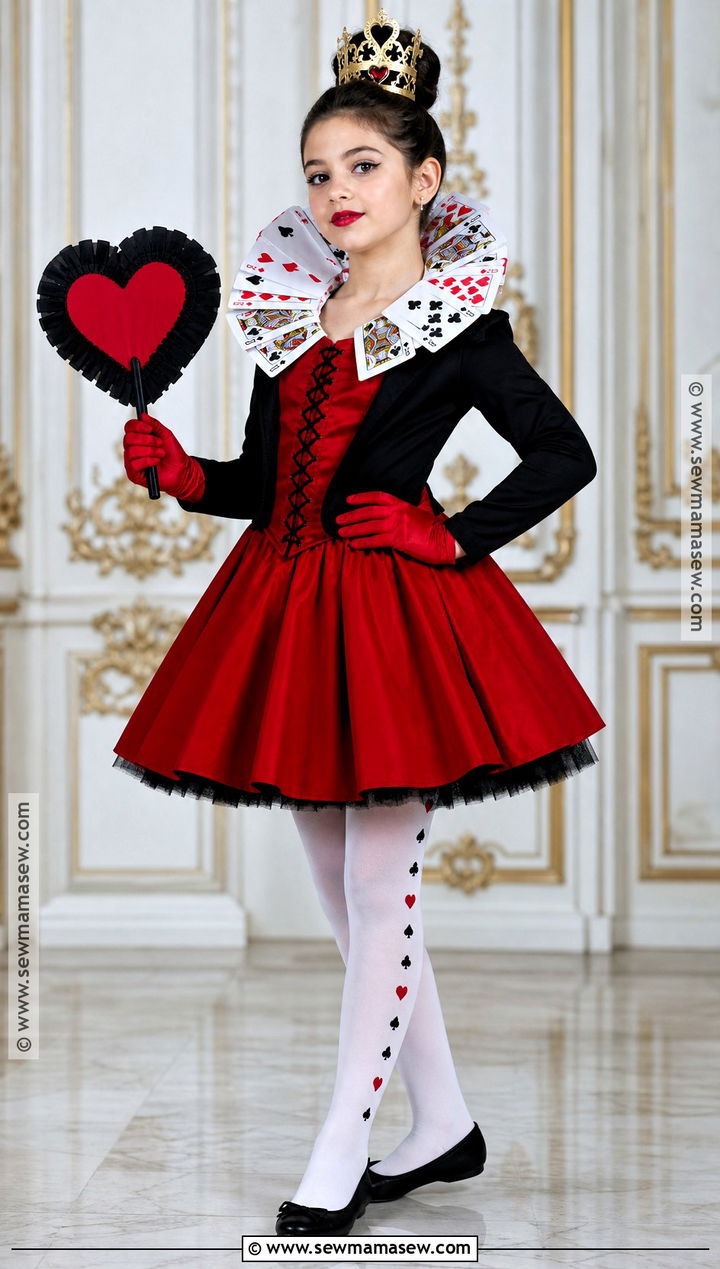 Queen Of Hearts Costume With Card Collar - 45 world book day costumes