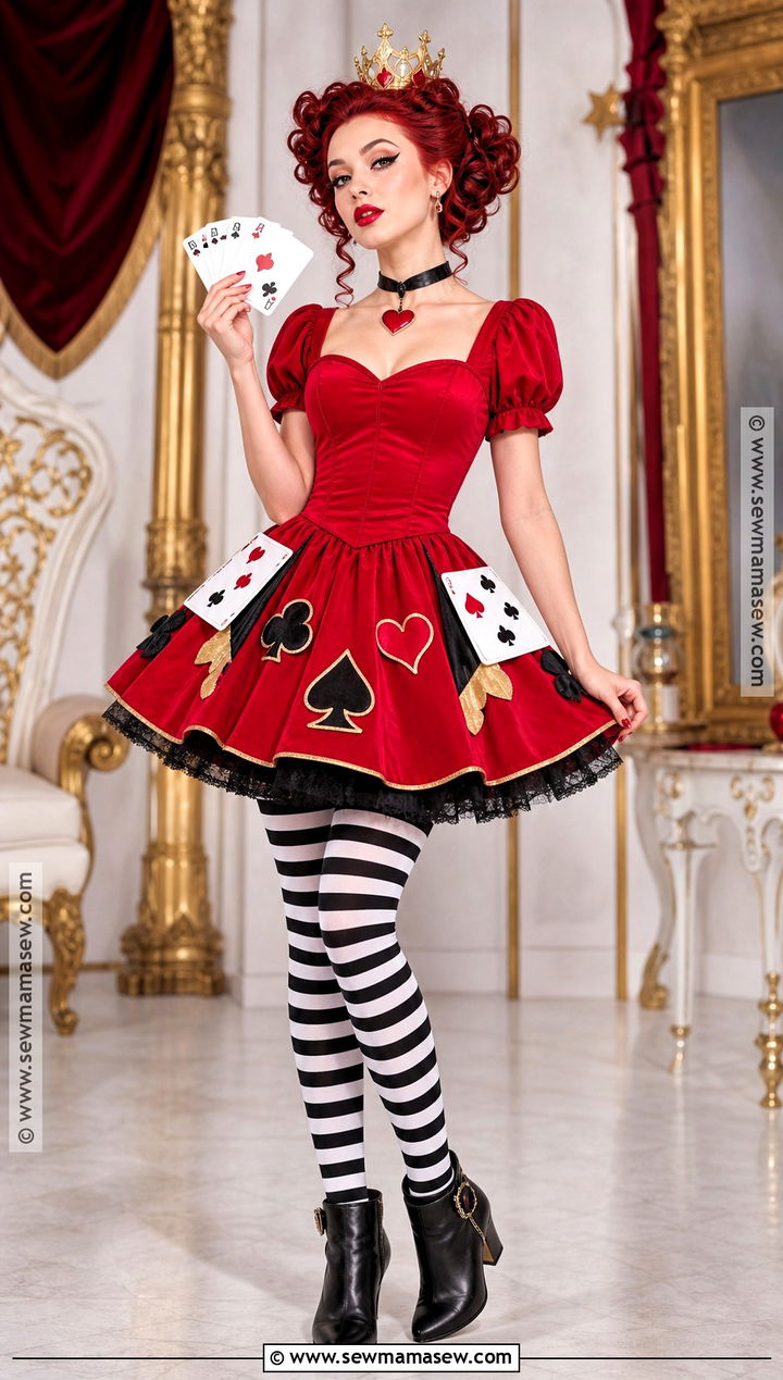 Queen Of Hearts Costume With Card Details - 40 halloween costumes for women