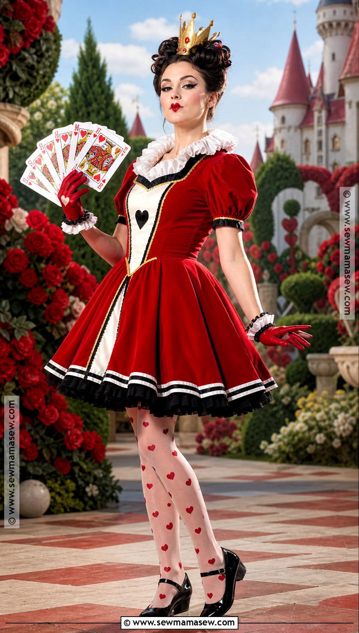 Queen Of Hearts Costume With Crown - 35 woman halloween costumes