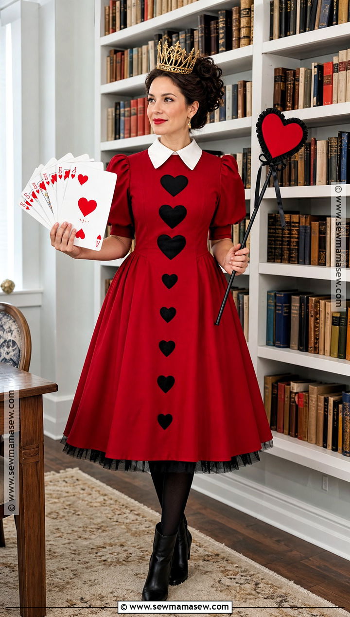 Queen Of Hearts Costume With Red Dress - 40 world book day costumes for teachers