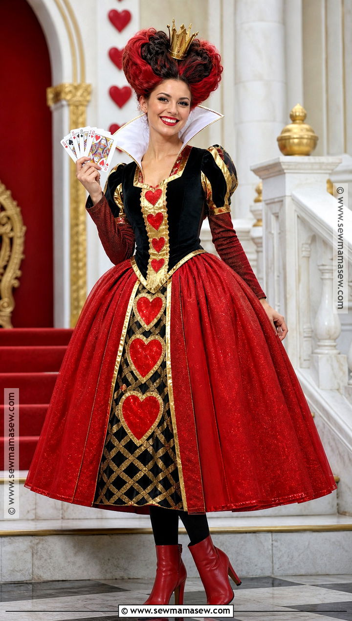 Queen Of Hearts Costume With Red Gown - 35 disney costume ideas