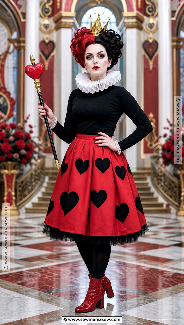 Queen Of Hearts Costume With Red Skirt - 35 costume ideas for women