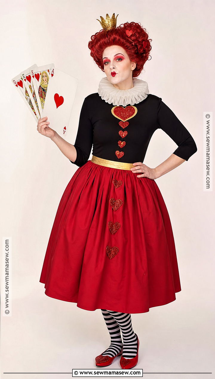 Queen Of Hearts Costume With Red Skirt - 50 halloween costumes for women