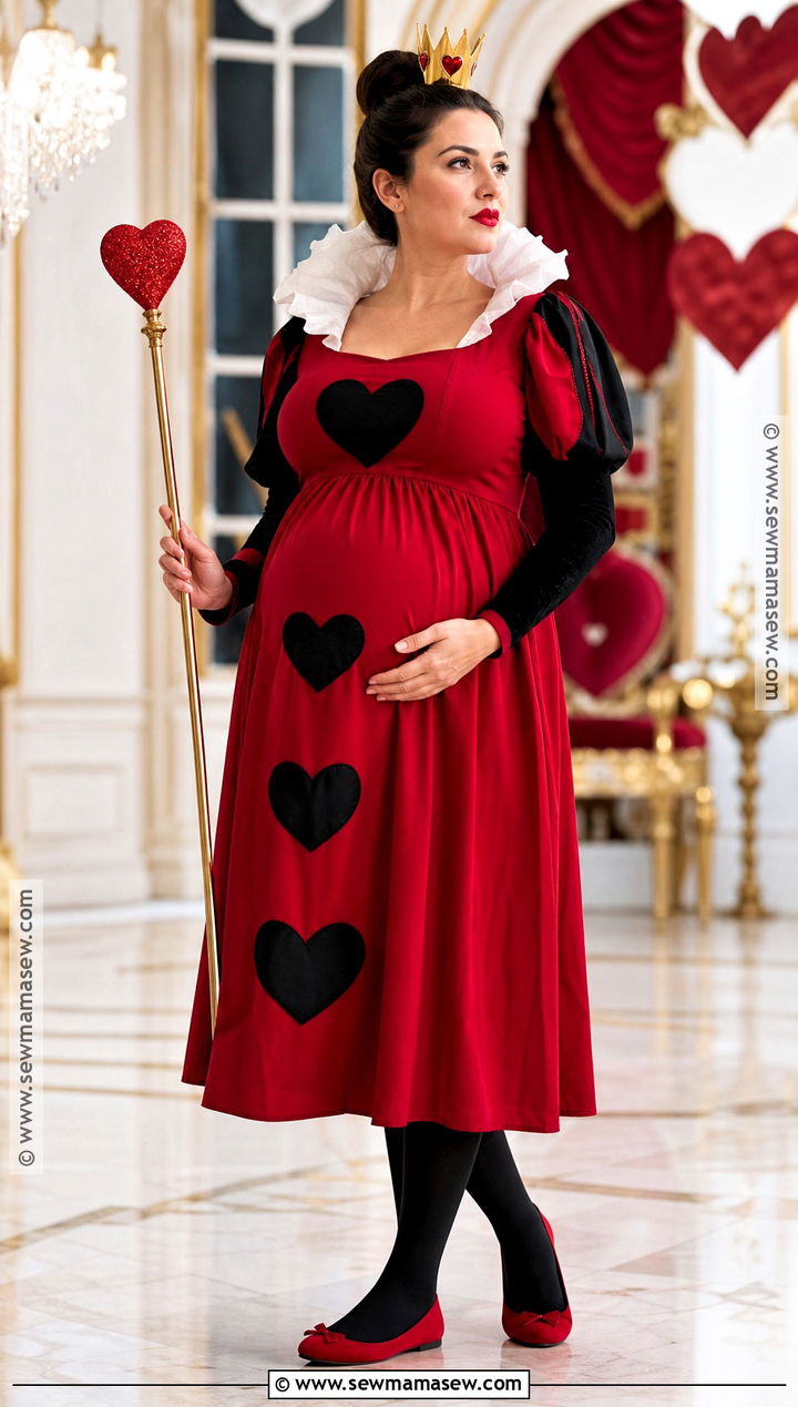 Queen Of Hearts Maternity Costume - 30 maternity halloween costumes