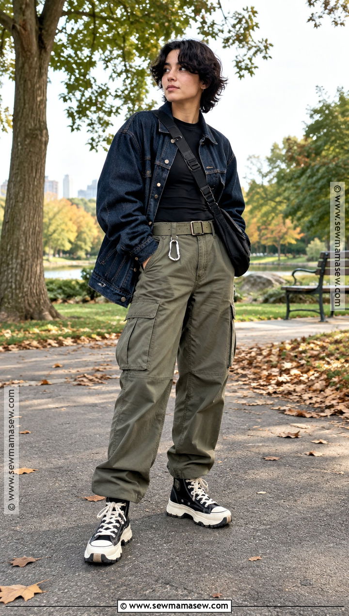 Queer Fall Denim Jacket And Cargo Pants Outfit - 25 queer fall fashion ideas