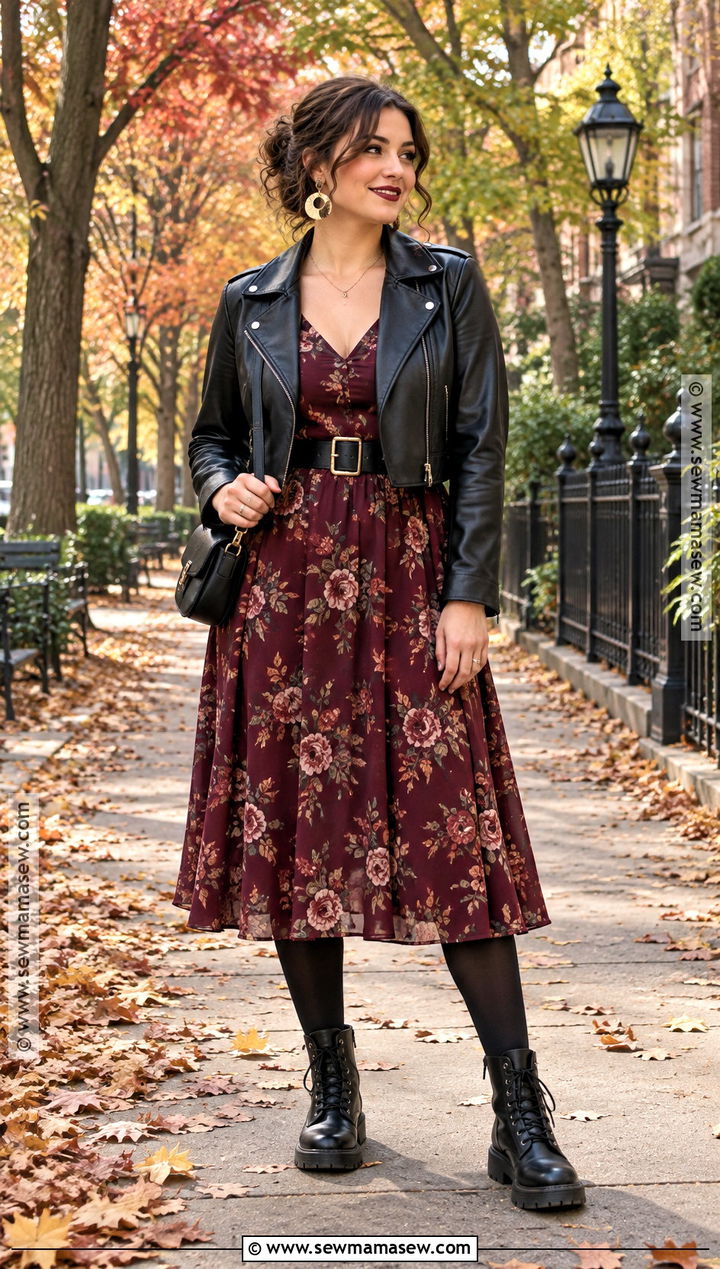 Queer Fall Floral Dress And Combat Boots Outfit - 25 queer fall fashion ideas