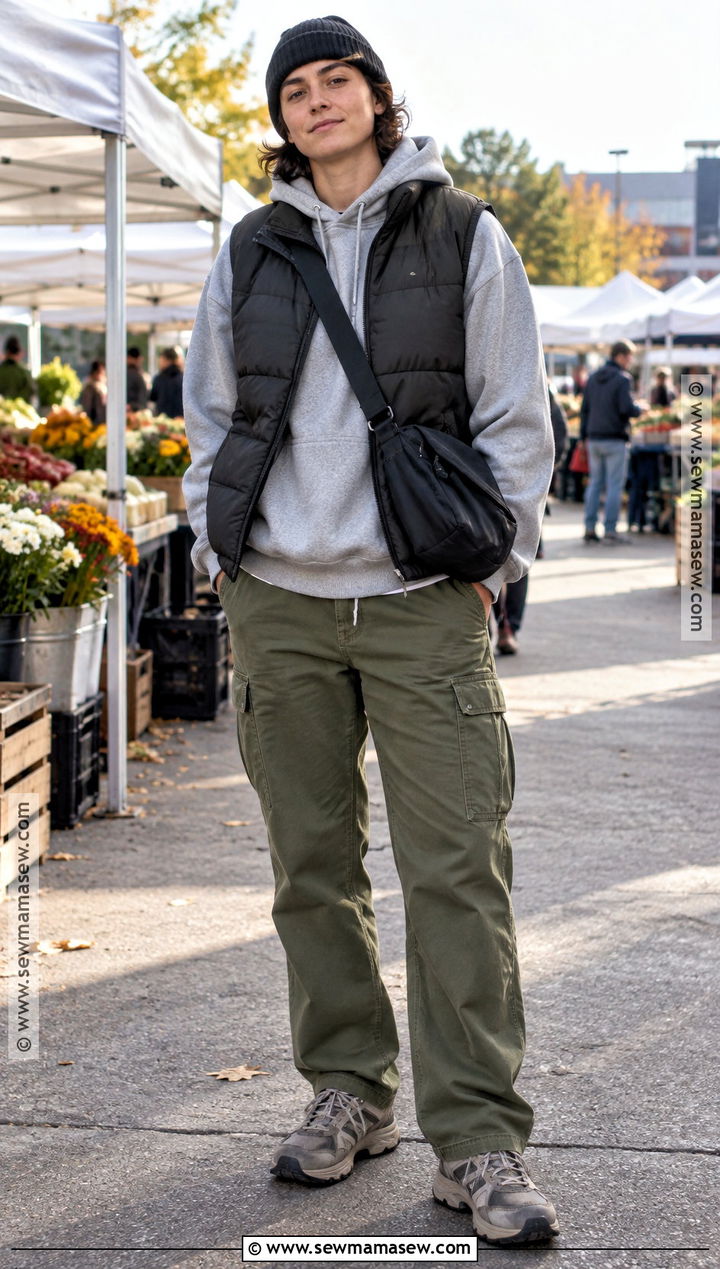 Queer Fall Puffer Vest And Hoodie Outfit - 25 queer fall fashion ideas