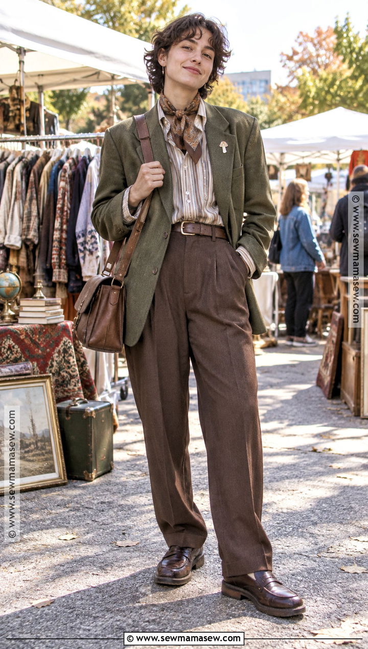 Queer Fall Thrifted Layered Outfit - 25 queer fall fashion ideas