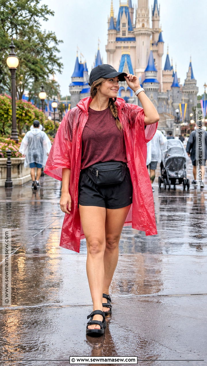 Quick Dry T Shirt And Running Shorts Rainy Disney World Outfit - 15 Disney World Outfits Women October