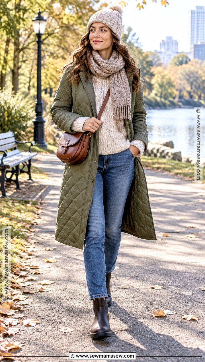 Quilted Coat Outfit - 15 fall winter coats for women