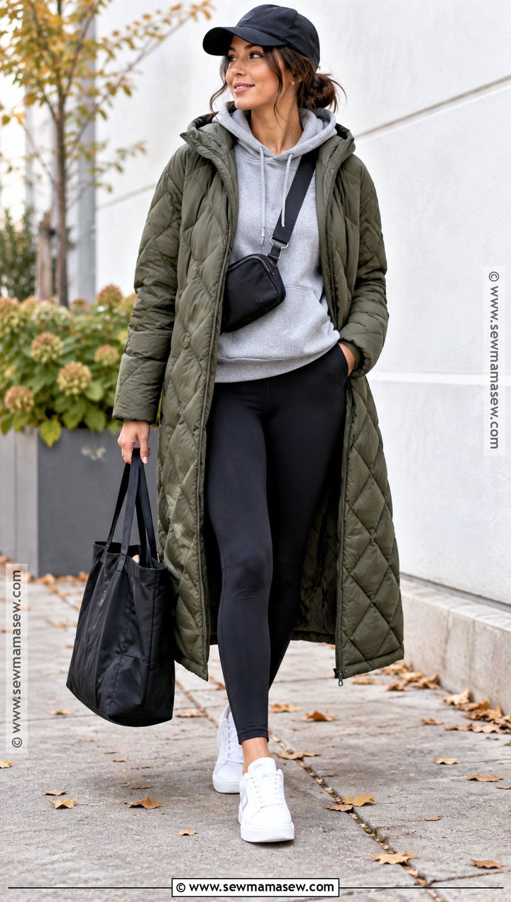 Quilted Coat With Hoodie And Leggings - 15 Fall Coats for Women 2026