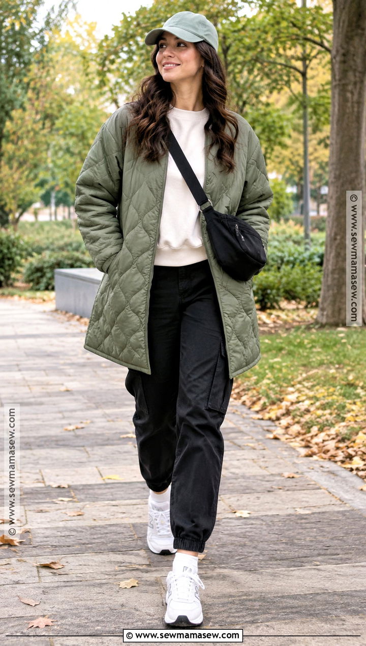 Quilted Coat With Sweatshirt And Cargo Pants - 15 fall 2026 coats