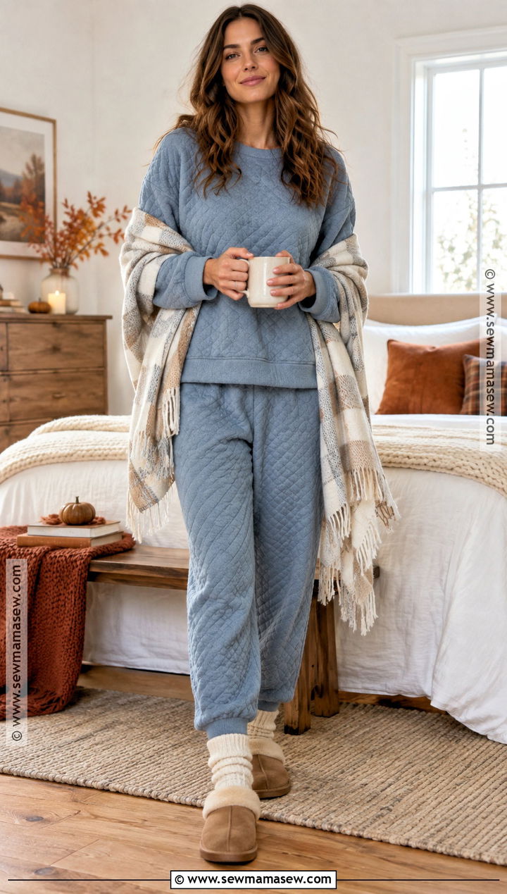 Quilted Fall Pyjamas With Slippers - 20 fall pyjamas ideas