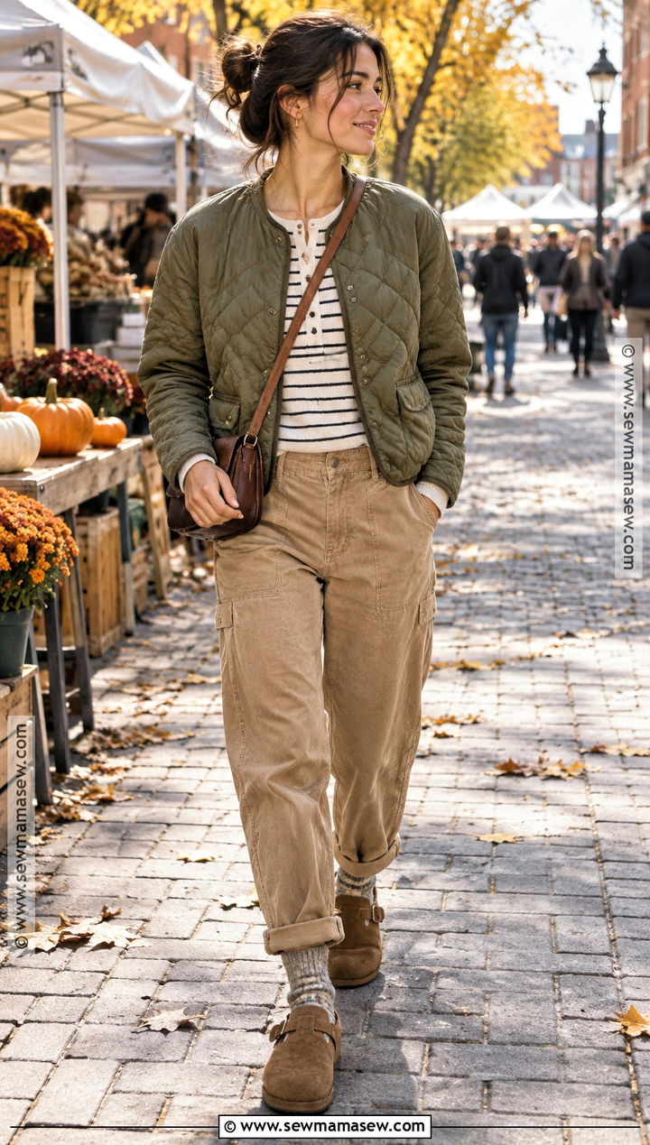Quilted Jacket And Carpenter Pants Tomboy Femme Outfit - 20 tomboy femme fall outfits