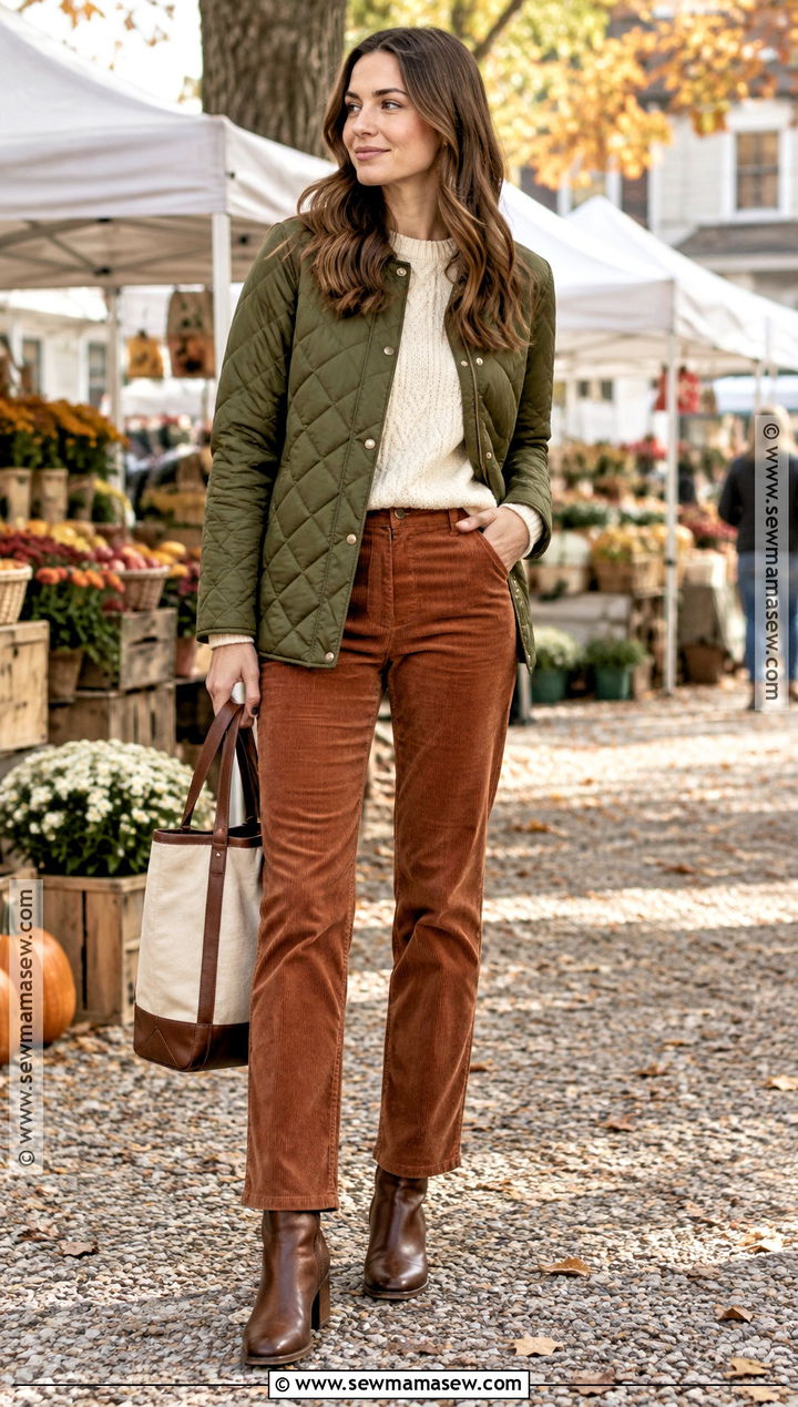 Quilted Jacket And Corduroy Pants Fall Outfit - 20 fall style ideas 2026