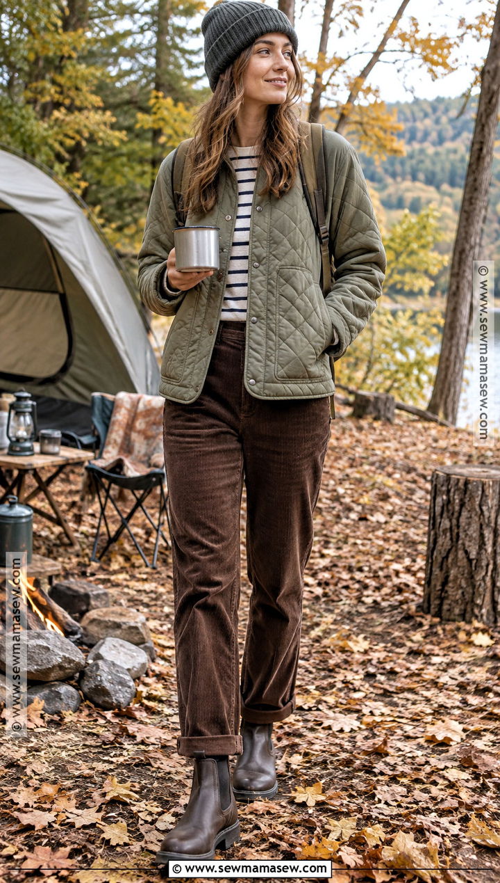 Quilted Jacket Campfire Outfit - 20 Campfire Outfit Fall Ideas